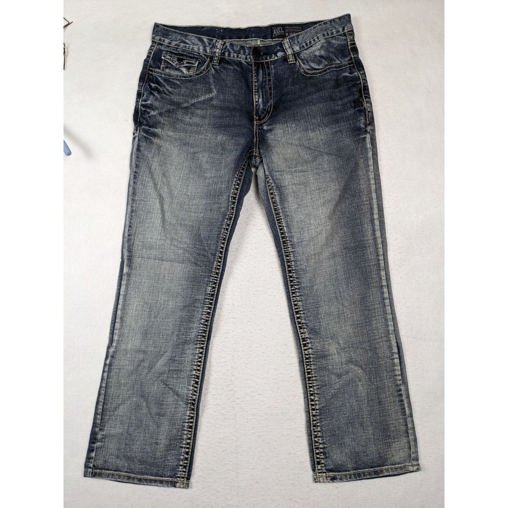 TK Axel MensJeans 40 x 32  Relaxed Straight 100% Cotton Blue Denim